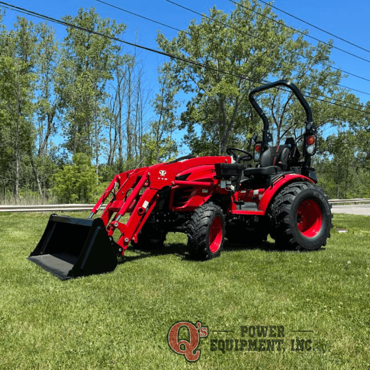 Detailed view of the TYM T2025P compact utility tractor highlighting durability and versatility